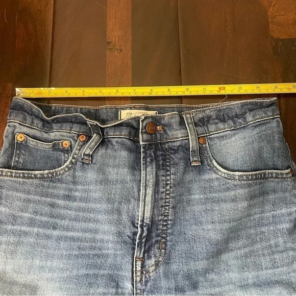 Madewell The Perfect Vintage High Waist Side Slit Crop Jeans Raw Hem size 30 - Picture 15 of 16